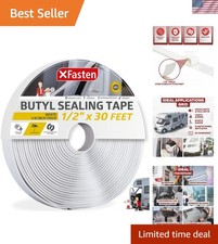 Butyl Tape White, 1/2 in x 30 ft x 1/8 in   Easy-to-Work-with Automotive Buty...