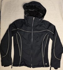 NILS Womens Snow Ski Jacket Size 8 Black Insulated