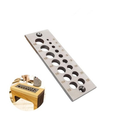 High-Grade A2 Steel Dowel Plate,Metric 16 Holes 4mm-16mm Dowel Plate for Maki...