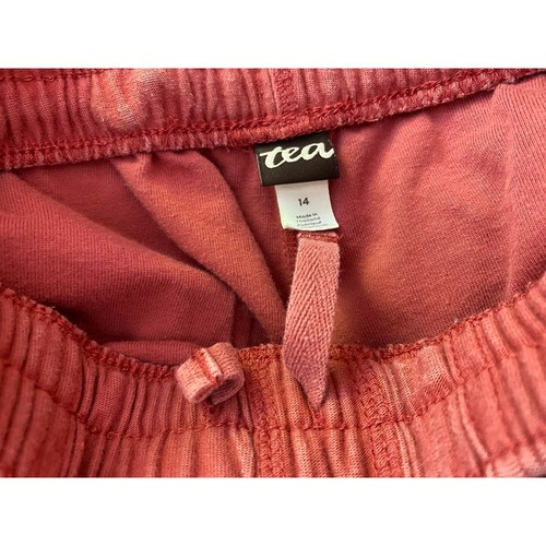 Tea Kids Size 14 Red Elastic Waist Pull-On Cotton Crop Pants - Picture 6 of 7