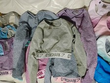 12 Gymshark Flex Long Sleeve Crop Top  Sport Bra Fit Athletic Wear Workout XS/S