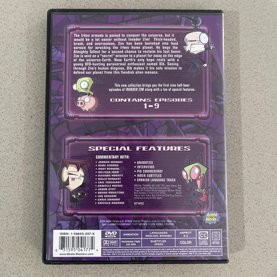 Invader Zim Complete Invasion DVD 6 Disc Box Set - Region 1 - Image 2 of 4