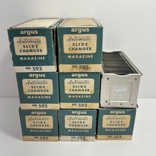 Vintage Argus Automatic Slide Changer Magazine Lot of 8