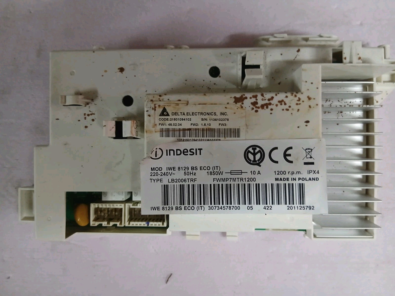 Scheda Elettronica Lavatrice IWE 8129 BS ECO (IT)