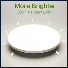 Ultra-thin Round LED Ceiling Lamp Waterproof Flush Mount Fixture 6500K Daylight