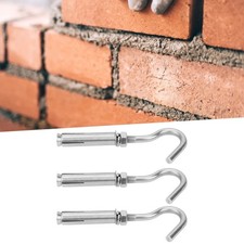 ༝10Pcs Expansion Screw Hook 304 Stainless Steel Wall Concrete Brick Fastener