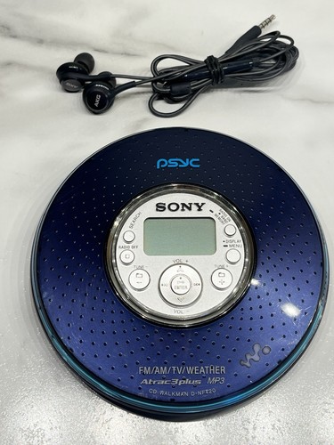 Sony PSYC D-NF420 Atrac3Plus CD MP3 Walkman AM FM TV Weather Radio Tested Works