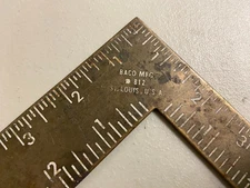 ARare Vintage BACO Tool Mfg. Solid Brass 11 Inch Square #812 Made In St. Louis