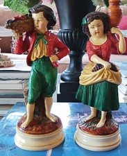 VINTAGE PR. OF BORGHESE FOR RICH'S DEPT. STORE COLLECTIBLE FIGURINES/MADE IN USA