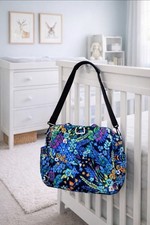 VERA BRADLEY Quilted Diaper Bag in "Midnight Blues" with changing pad NWOT