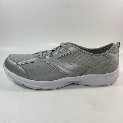 Grey Silver Walking Shoe, Quicker Easy Spirit E360 Sneaker Slip On 7.5M, New NIB