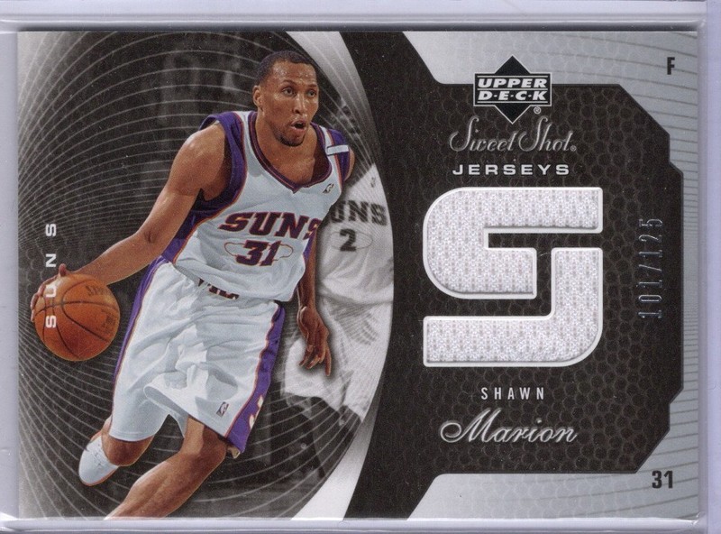 2004-2005 Sweet Shot Basketball Shawn Marion Game Used Suns Jersey Card #101/125