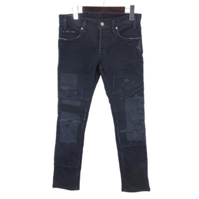 5351 POOL HOMM POUR LES HOMMES Damaged Denim Pants Skinny Button Fly 1 Used 2c68