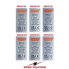 3x BAFANG 250w 48V/36v BBS02 BBS01 BBSHD Ebike Legal Silver Sticker Decal Motor