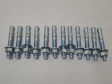1/2 X 3-3/4 Steel Wedge Type Anchor Zinc Plated 12 Pack . Free Shipping  .