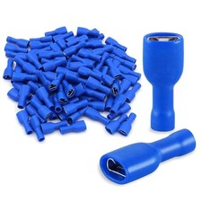 -Pack 0.187" Female Quick Disconnect Spade Terminals, 16-14 AWG 4.8mm 3/16 100