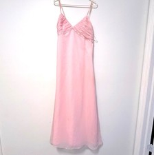 Impression Blush Pink Chiffon Formal Gown w/ beaded Empire waist Size 12
