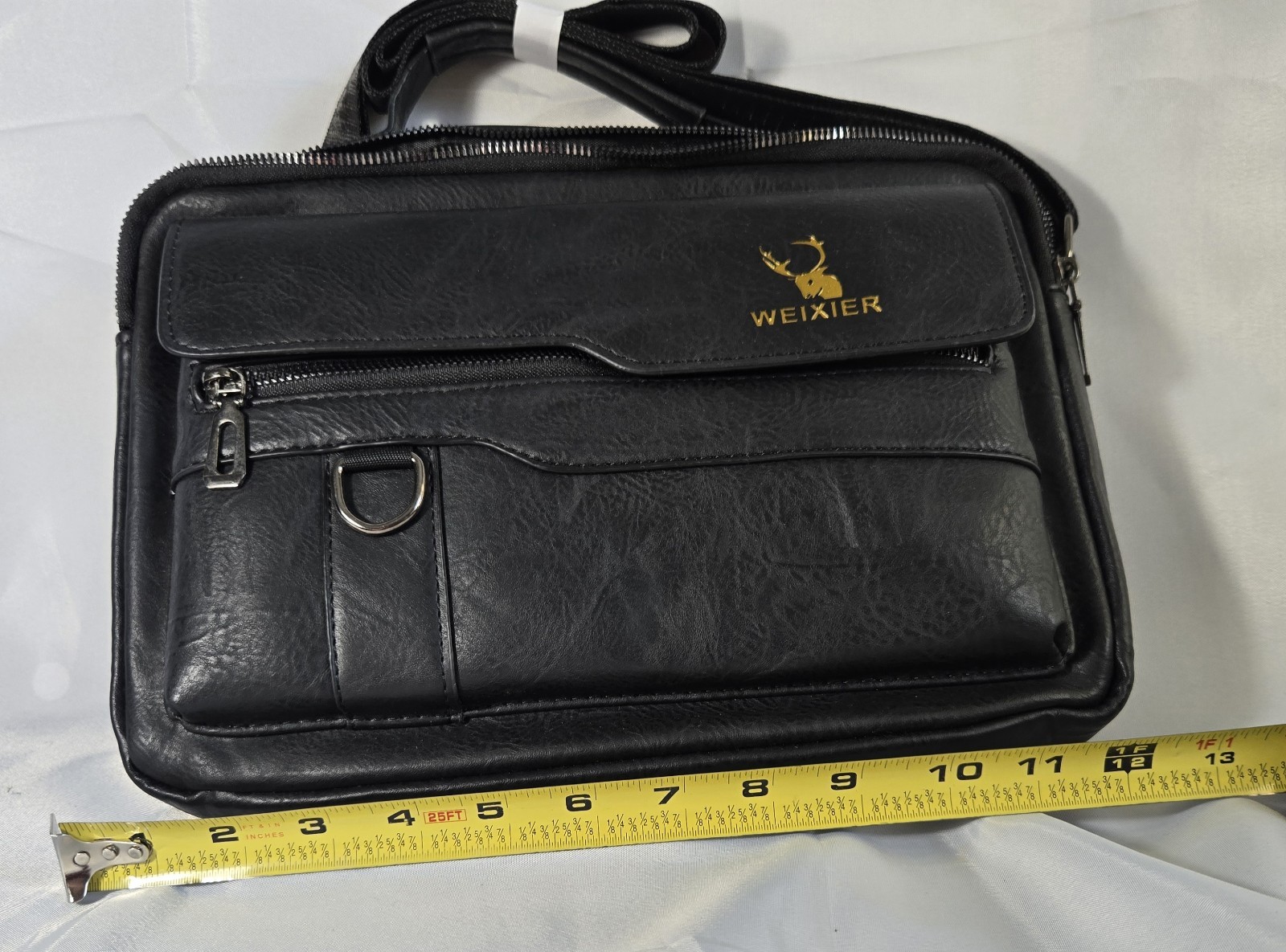 New Men's Shoulder Messenger Bag Brand designer PU Leather Retro Large-capacity