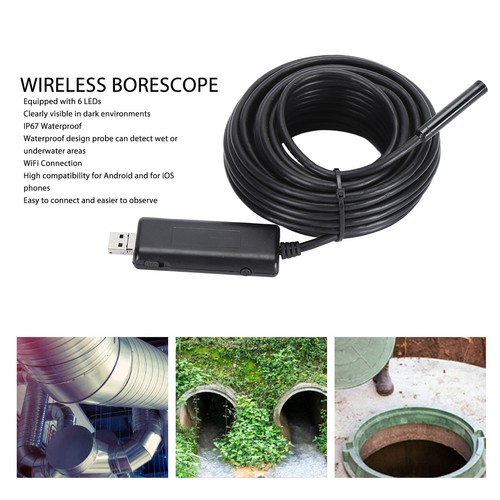 WiFi Borescope 720P IP67 Waterproof Inspection Camera Wireless Endoscope With FY - Afbeelding 7 van 31