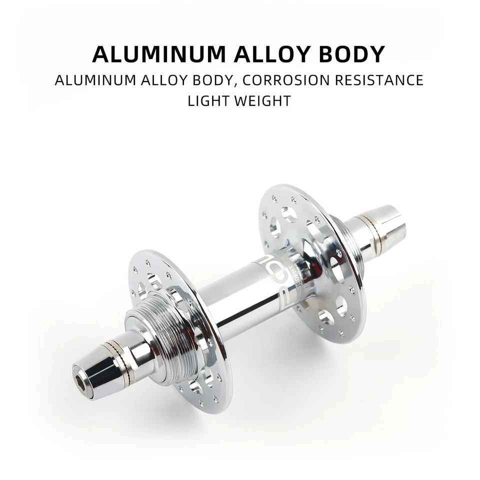 Buje de bicicleta de engranaje fijo de pista de una sola velocidad 20H 24H 32H Fixie bujes de bicicleta delanteros traseros Foto 4 de 4