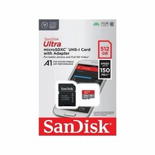 SanDisk Ultra microSDXC UHS-I 512GB A1 Class 10 High Speed Card with Adapter