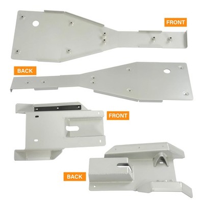 Swing Arm Skid Plate Gaurd Combo & Full Chassis Glide For Yamaha Raptor 660 660R