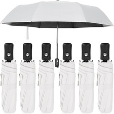 6 Pcs Travel Compact Umbrellas for Rain Small Automatic Open Close Windproof ...
