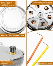 802360JA Zone Valve Motor Replacement, Fit for Honeywell Solenoid Valve V8043...