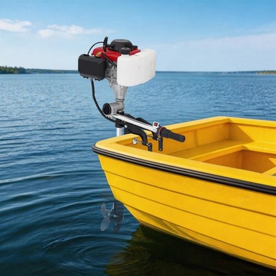 HANGKAI 4HP 4Stroke Heavy Duty Outboard Motor Boat Engine w/Air Cooling System