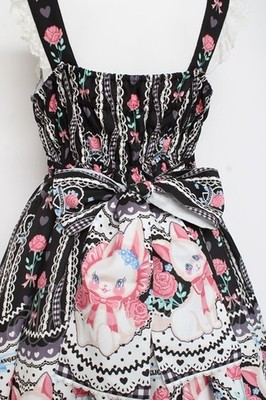Angelic Pretty Be My Valentine Jumper Skirt JSK Black Sweet Lolita
