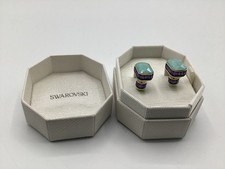 ORECCHINI A PERNO MULTICOLORE SWAROVSKI ORBITA NUOVI CON SCATOLA 2 VIE