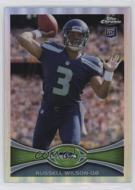 2012 Topps Chrome Refractor Russell Wilson #40 Rookie RC 9m2