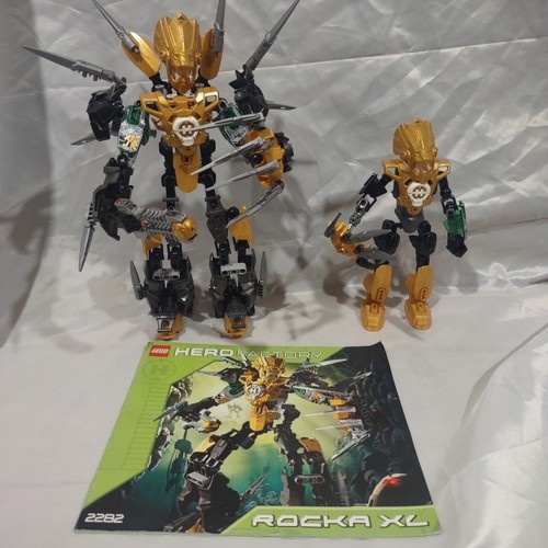 Lego Hero Factory Rocka XL 2282 W/ Instructions And Rocka 3.0 both Complete