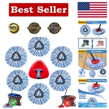 6-Pack Microfiber Mop Head Replacement with Base for O Cedar RinseClean