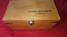 Boxed set of 6  immaculate 0-150mm Outside Micrometers with calibration gauges