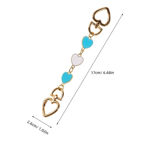 Heart Pendant Travel Miss Purse Chain Accessories Bag Strap Extender - Picture 4 of 12