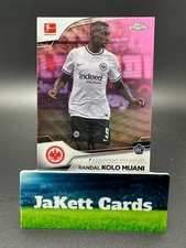 2021-22 Topps Chrome Bundesliga Randal Kolo Muani #38 Pink Wave Refractor /75 RC