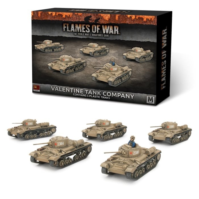 Soviet Valentine Tank Company - Mid-War - Brand New - Flames of War