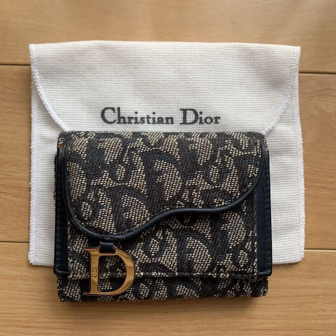 Portefeuille trotteur tri pli Christian Dior vintage