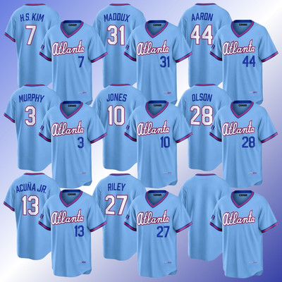 Custom Men's/Youth Braves Powder Blue 2026 City Connect Stitched Jersey S - 5XL