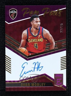 2021 Donruss Elite Pen Pals Purple 22/25 Evan Mobley #PP-EMO Rookie Auto RC j8o