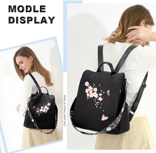 Zaino Da Donna Antifurto, Zainetto Multifunzionale, Borsa Casual Ed Moda per Via - Foto 7 di 12
