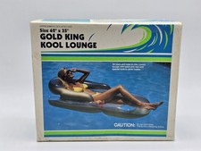 Inter Gold King Kool Lounge Pool Raft Float T...
