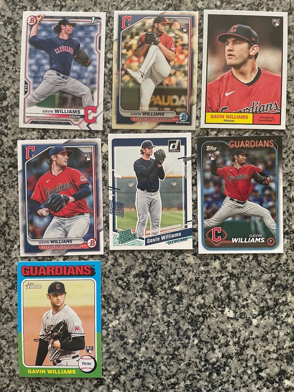 GAVIN WILLIAMS (7) Cards: Chrome, 1st Bowman +++ *Guardians *More 4 Sale