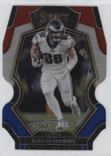 2022 Panini Select Premier Level Red & Blue Prizm Die-Cut Dallas Goedert 1k3p