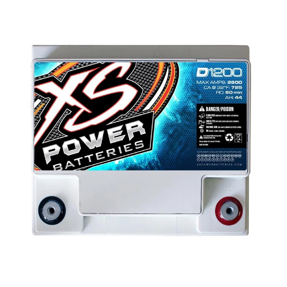 XS Power D-Series 12V 2600 Amp AGM Battery for Camry Corolla Tundra Tacoma D1200 - Image 3 of 4
