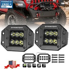 For Jeep Gladiator 5 Flush Mount Cree Led Lights Bar Spot Pods Driving Fog Lamp