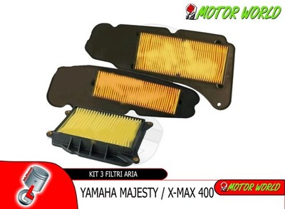 KIT 3 Luftfilter LG-MOTORS Für Yamaha Majesty 400 2004-2008 Schaum