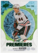 2023-24 Upper Deck Ice Acetate Premieres Green WYATT KAISER 190 #/299 Blackhawks