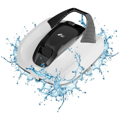 AGT Kabelloser Akku-Poolreiniger-Roboter, bis 100 Min. Laufzeit, bis 85 m²